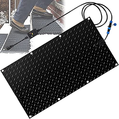 Heated Snow Melting Mats for Entrances -Snow Melting Mats Outdoor Steps- Non-Slip Snow Melting Mats for Winter Snow Removal -Snow and Ice Melt Products,30 * 48inch(76.2 * 121.9cm)