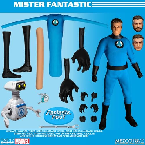 Mezco Fantastic Four One:12 Deluxe Multicoloured Action Figures Set