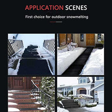 1/2/3/4 Pcs snow melting mat snow melter cold weather non slip stair staircase rubber mat ice melter outdoor mat entrance snow melting mat heated snow melting mat w(4 Pcs-30x90cm/(11.8x35.4in))
