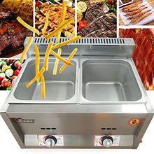 Professional Commercial Gas Fryer, Stainless Steel Lpg Fryer, Freestanding Temperature Control, Adjustable Firepower, With Baskets And Lid, Easy To Clean,A8L+8L+8L