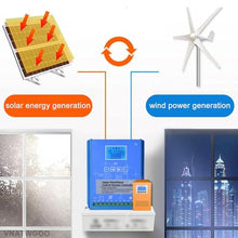 Heavy-Duty Performance 16000W MPPT Boost Solar Wind Controller - Real-Time LCD Monitoring & Auto-Protection for 12V/24V/48V Power Systems(24V)