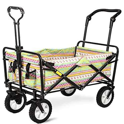 Garden Cart Heavy Duty Folding Garden Trolley Folding Wagon Foldable Pull Wagon Hand Cart Beach Wagon Folding Cart Wagon Truck Wheelbarrow