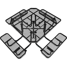 Global Industrial 46" Octagonal Picnic Table, Expanded Metal, Black