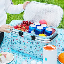 Small Picnic Basket Insulated Cooler Bag Picnic Basket, Leakproof Collapsible Cooler, Grocery Bag (Color : 2-S) (1 r)