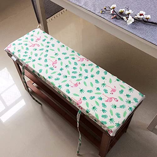 XIEMINLE Garden Bench Cushion Dining Chair Cushion 2/3 Seater Indoor, Rectangle Swing Seat Pads with Ties, Soft Colorful Seat Cushions Suitable for Park Kitchen Garden Swing,140 * 50 * 3cm,Style4