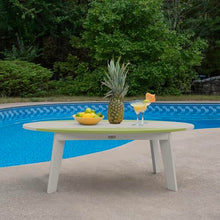 highwood Shoreline Surfboard Coffee Table, Cove Gray/Palm Green