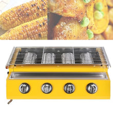 UYCVT 4 Burners Lpg Grill, Smokeless Outdoor Picnic Barbeque Roaster, Steel Grill Adjust Height Net for Camping Courtyard Party