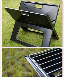 MIIKHI Portable Barbecue Grill Stainless Steel Folding BBQ Grill Desk Tabletop Smoker Grill for Picnic Garden Terrace Camping Travel Outdoor Cooking