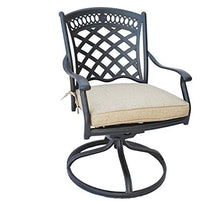 Sunvuepatio 9 Piece Outdoor Dining Set Elisabeth Cast Aluminum Fire Pit Table with Umbrella Hole Desert Bronze