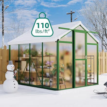 6x8 FT Greenhouse - Large Aluminum Greenhouses for Outdoors