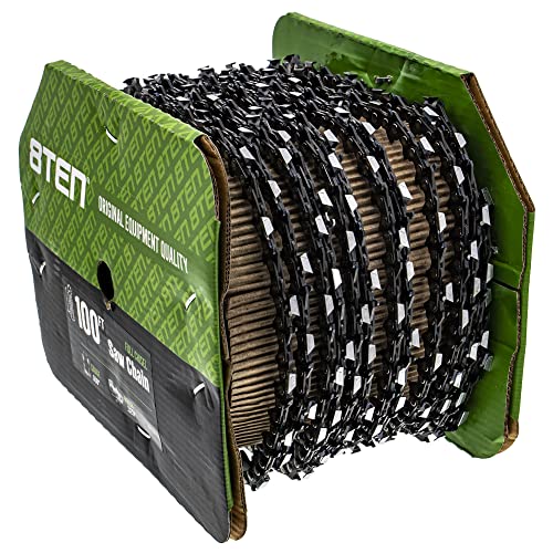 8TEN Chainsaw Chain Bulk Reel Full Chisel 100 Foot .058 Gauge .325 Pitch