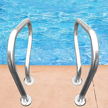 MSHOSAC Stainless Steel Pool Railing, Rust-Resistant Non-Slip Handrail, Easy Installation Weatherproof Poolside Safety Support for Inground Swimming Pool