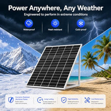 SECUPOE 120W Solar Panel Kit,Built-in 120Ah Battery,12V Outdoor Solar Power