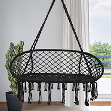 MaGiLL Portable Swing Indoor and Outdoor Camping Hanging Swing Cradle Woven Tassel Lightweight Hanging Basket Net Hammock (Color : D, Size : Light Grey)