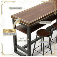 NOBBAT Kitchen Breakfast Bar,Bar Table,Breakfast Bar Table, Metal Frame