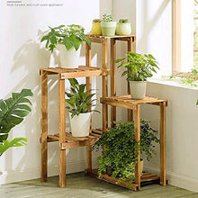 ZOCWJK Plant Stands,Wood Flower Stand,Balcony Multi Layer Floor Flower Pot Stand,Wooden Living Room Indoor Succulentsnishings/Wood Color,