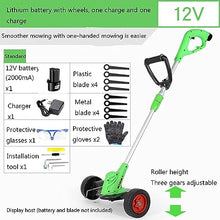 AMYYTL Hand Mower Cylinder Mower Cheap Lawn mowers Cordless Electric Lawn Mower ELD Portable Light Lawn Mower Trimmer Rechargeable Electric Lawn Mower