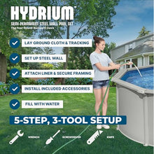Bestway Hydrium 15' x 48" Steel Side Wall Above Ground Pool with Pump