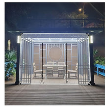 ZHENGQIAN PVC Tarpaulin with Zipper,Heavy Duty Transparent Tarps,0.5mm PVC Transparent Waterproof,for Pergola Patio Porch Gazebo Garage,Various Sizes can be Customized (Size : H2.6xW9m/H8.5xW29.5ft)