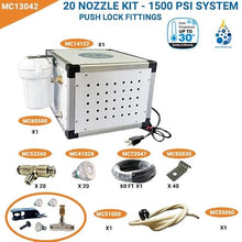 High Pressure Misting system 1500 PSI - Mistcooling System - For Patio Misting - Residential, Restaurant and Industrial - With Smart Phone Controller - Flexible (60 Feet - 20 Nozzles)