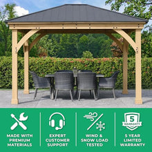Yardistry 11 x 13 Meridian Gazebo Graphite