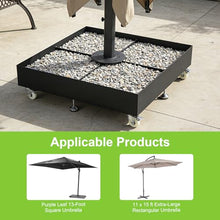 Fillable Umbrella Base with 4 Lockable Wheels Umbrellas Holder 1100LBS Capacity Umbrella Stand Outdoor Base for Garden Backyard Deck Poolside