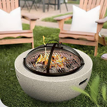 SLGGPJBU Outdoor Fire Pit Outdoor Heaters BBQ Fire Pit Grill Firepit Bowl Backyard Patio Garden Fireplace with Grill Grate 3 in 1 Fireplace for Bonfire Barbecue