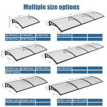 48x120in Window Door Awning One-Piece Seamless Overhang UV/Rainproof Canopy
