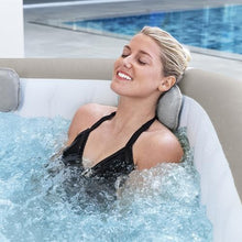 Bestway SaluSpa AirJet Inflatable Square Hot Tub with Adjustable Non-Slip Seats Blue