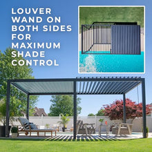 Backyard Discovery Sarasota 20' x 10' Galvanized Steel Pergola Kit with Adjustable Roof Black