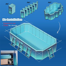 Large Foldable Pool, 6 7 8 10 Ft Non-Inflatable Pools