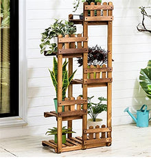 RWGOVLU Flower Stand Plant Stand Wood Sturdy Flower Stand 5 Layer Large-Capacity Balcony Living Room Garden Outdoor Furniture Plant Rack Plant Stand