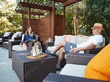 Serta Laguna Resin Outdoor Patio Furniture Collection, Sofa, Brown Wicker