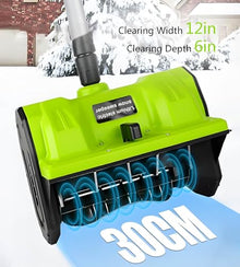 Electric Snow Shovel, Foldable Snow Blower, Easy on Your Back, Snow Thrower with Double Safety Switch, for Driveway Winter Snow Removal(One Batteries)