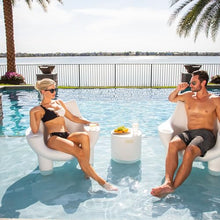 REZVANI FURNITURE STUDIO Tenjam Ripple in Pool Lounger Side Table for Sun Shelf, Ledge Table for Water Depths up to 15" (White Granite with Weight)