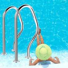 DMCHENGMA Swimming Pool Hand Rail with Installation kit - Easy Mount Non-Slip Pool Safety Products Hand Grab Rail (2 PCS), 31.5 x 8.9 x 18.5 in