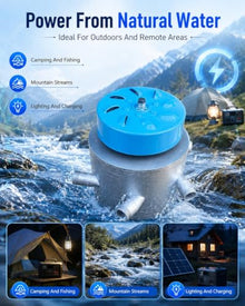 ZHOZHUT 3000W Hydro Generator Water Turbine 220V Micro Hydroelectric Generator with 2 Ballasts and 6 X 50mm PVC Pipes, 3500RPM Portable Water Turbine Generator for Outdoors Rivers Mountains,3kw,220V