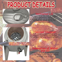 Banfluxion 3-Tier Commercial Charcoal Roast Duck Oven Stainless Steel Silver