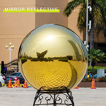 VRFTGHYJU Gold Mirror Gazing Ball - Reflective Hollow Floating Ornament, Garden & Home Decorative Sphere, Elegant Garden Ornament for Indoor Outdoor Use(200mm)