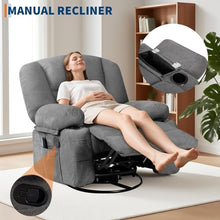 Garvee Oversized Recliner Chair,Extra Wide 360° Swivel Rocker Massage Heat