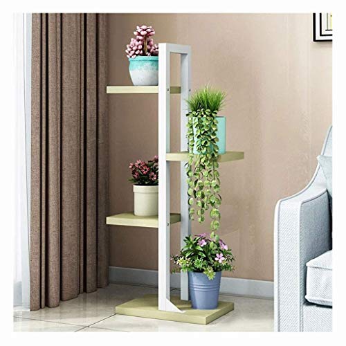 ZOCWJK Plant standPlant and Flower Stand, 4 Tier, 5 Pots, High and Low Flower Shelves, Plant Holder, Garden Holder, Display Shelf, Indoor Outdoor Flower Pot Shelves, Multifunctio,