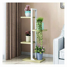 ZOCWJK Plant standPlant and Flower Stand, 4 Tier, 5 Pots, High and Low Flower Shelves, Plant Holder, Garden Holder, Display Shelf, Indoor Outdoor Flower Pot Shelves, Multifunctio,