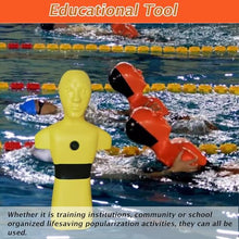 MZZKFC 3.3 FT Tall Drowning Prevention Teaching Tools, Beach/Pool Realistic Plastic Water Rescue Training Dummy, Fire Training Drill Dummys with Inlet and Outlet Holes(Yellow)