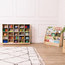 ECR4Kids 25 Cubby Mobile Tray Storage Cabinet Natural