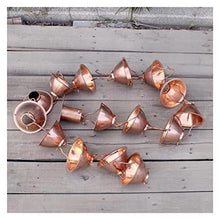 Rain Chains Copper Rain Chain for Gutters for Heavy Rain Guide Rain Chain for Downspouts Copper Rain Fall Eaves Gutter Villa Garden Japanese Temple Sun Room Copper Rain Bell (Color : 4) (4)