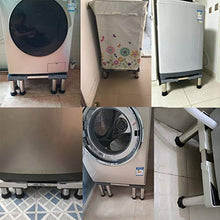 HYUIO Furniture Movable Base， Multi-Functional Base Adjustable Dryer Refrigerator Stand Length/Width 40-65cm Outside Plant Container Floor Trays(8legs,14 17cm)