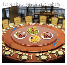 LLHBBSHYYDM Round Table Top, Turntable Dining Table, Wood Dining Table Serving Tray Table Top Turntable Rotating Serving Tray Round Serving Plate(Walnut,120 cm (50in))