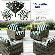 Cafusedd Lawn and Garden Patio Cushions Striped 21×21, Fixed Straps Fade-Resistant Patio Cushion, Outdoor Chair Cushions for Kitchen, Bar Indoor and Outdoor(Light Blue,21x21''/6-Set)