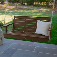 highwood Weatherly Porch Swing, 4 Feet, Weathered Acorn