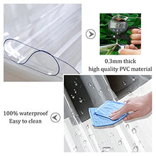 Suwooy Waterproof Clear Tarp Curtains,Outdoor PVC Transparent Tarpaulin Side Panels,with Zip,Pergola Patio Porch Gazebo Weatherproof Partition Curtains,with Eyelets,Customizable,L×H-7×3m(23 * 9.8ft)